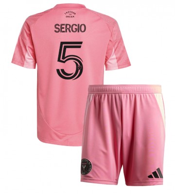 Inter Miami Sergio Busquets #5 Hjemmebanetrøje Børn 2025-26 Kortærmet (+ Korte bukser)